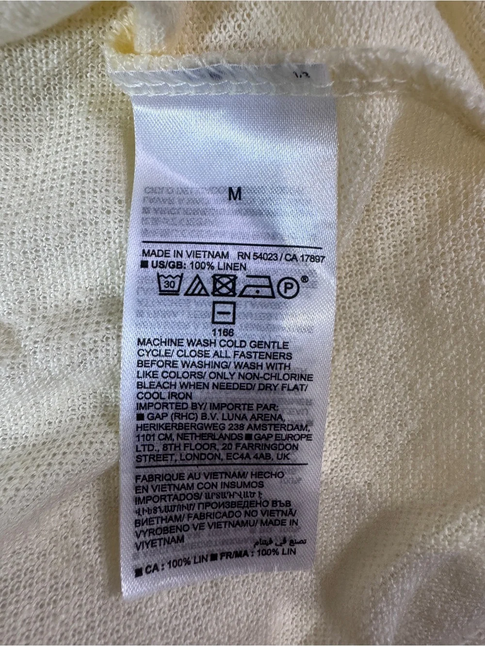 Banana Republic Pale Yellow Short-Sleeve Button-Down Polo